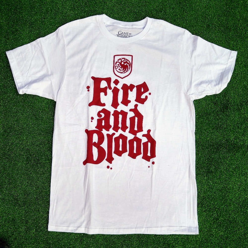 House of the Dragon/Game of Thrones Targaryen Fire and Blood HBO Med Shirt New